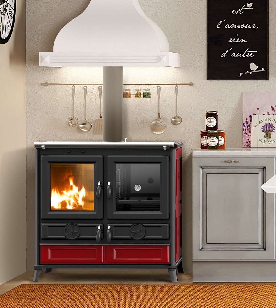 Kominek z płaszczem wodnym  ZUZIA PW 12 kW z akcesoriami  przyłączeniowymi viola - Kominek z płaszczem wodnym  ZUZIA PW 12 kW z akcesoriami  przyłączeniowymi